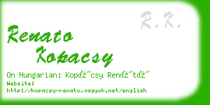 renato kopacsy business card